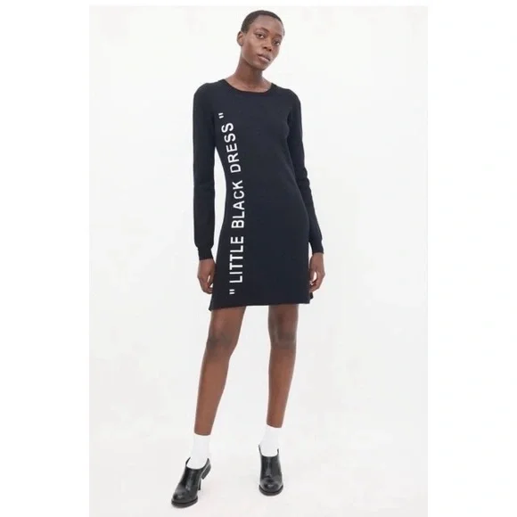 OFF-WHITE 🖤 “LITTLE BLACK DRESS” Sweater Mini Dress